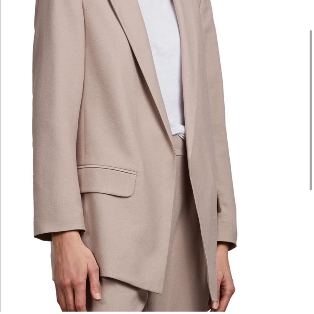 All Saints Oversized Open Front Aleida Blazer in Rose Nude size 2 - Picture 5 of 12